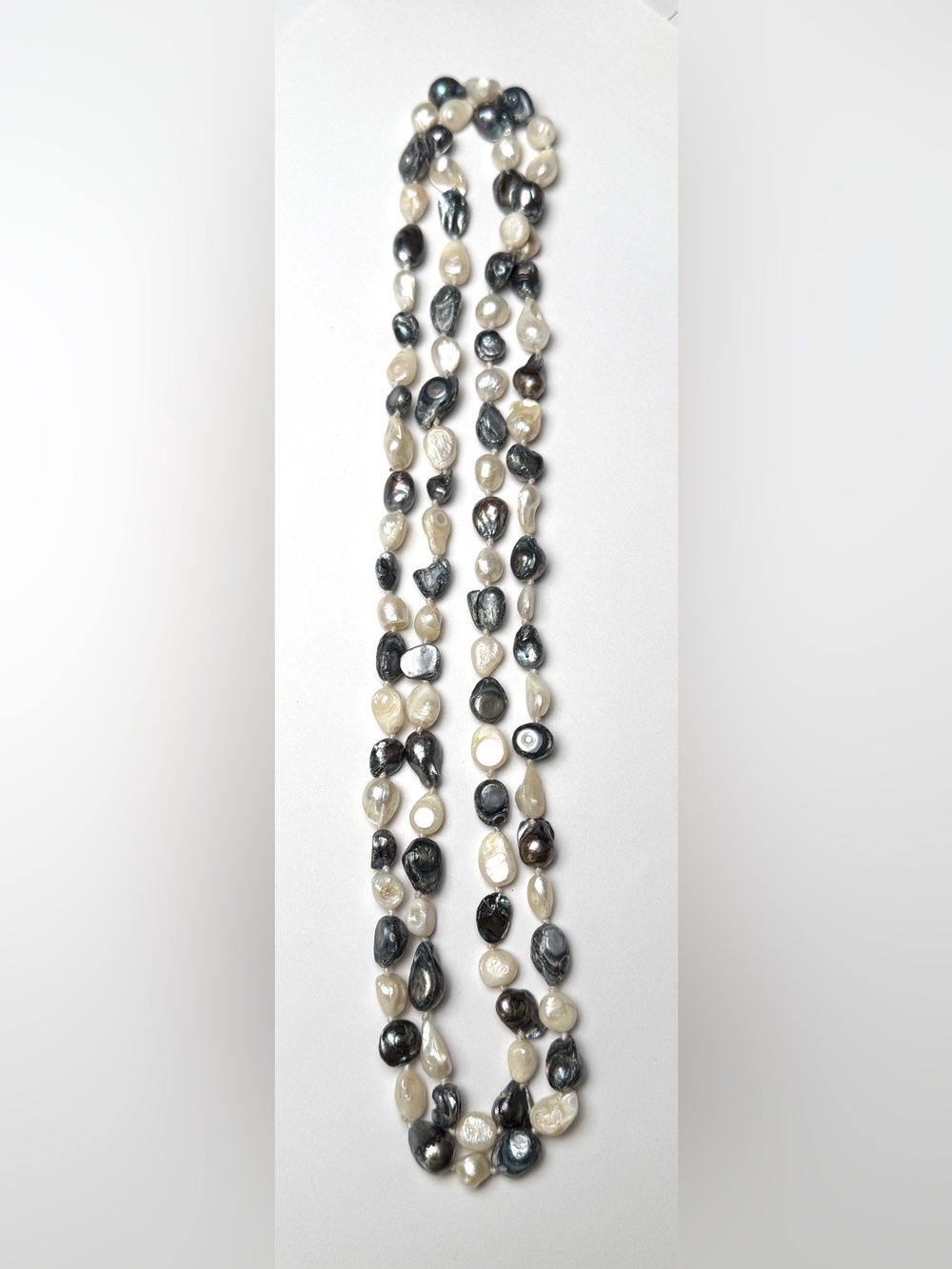 Freshwater natural uncultured dyed pearl necklace